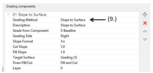 Specify offset/slope in drawing icon