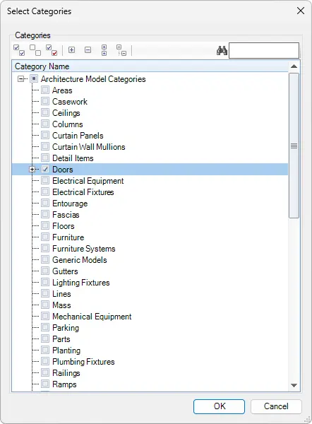 Select Categories in Revit
