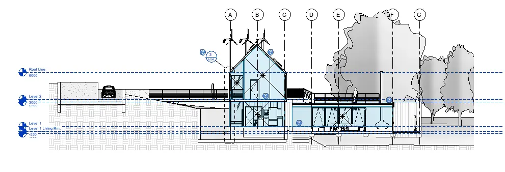 Revit Cross Section - Bubbles on both sides