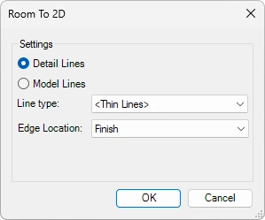 Room to 2D dialog box