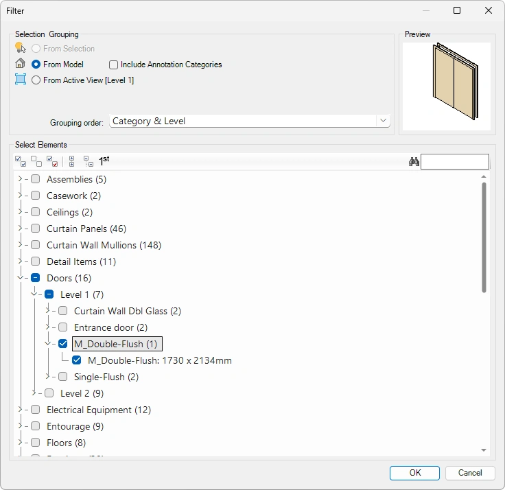 Advanced Revit Filter Options - Kobi Toolkit for Revit