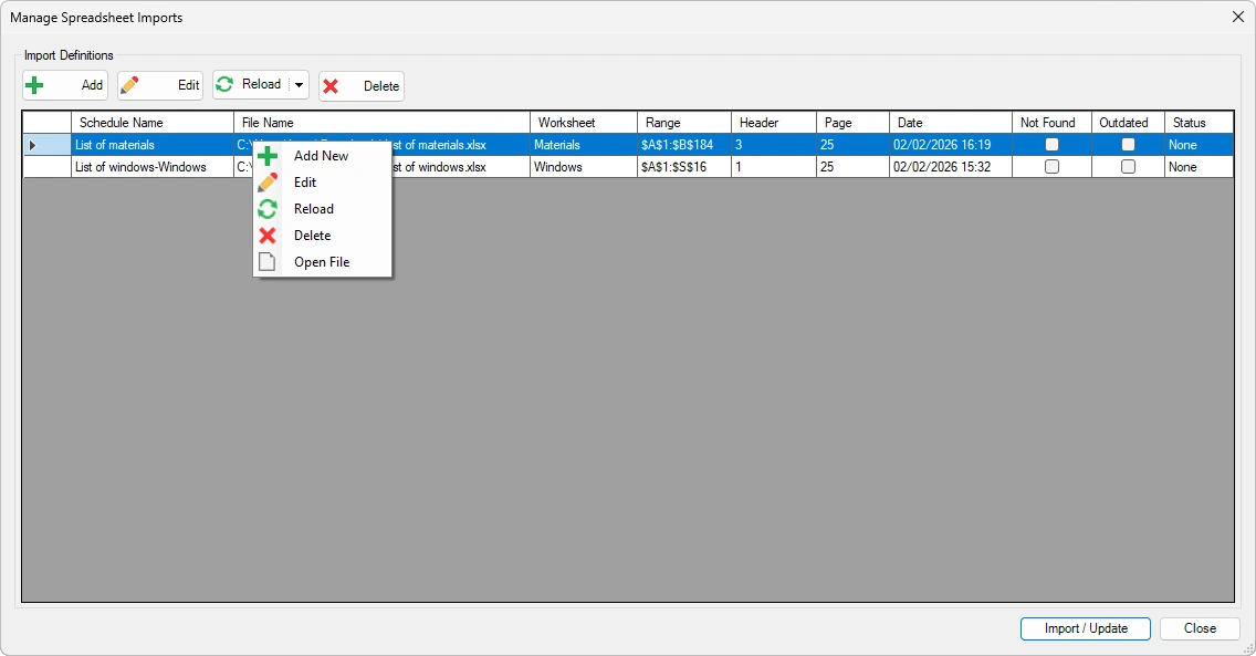 How to Manage Spreadsheet Imports - Kobi Toolkit for Revit