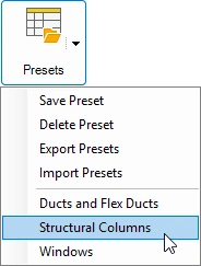 Open preset - BIM Query dialog box- Kobi Toolkit for Revit