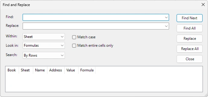 Edit Revit in spreedsheet - Use Find and Replace option