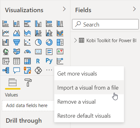 Power BI - Import a visual from a file