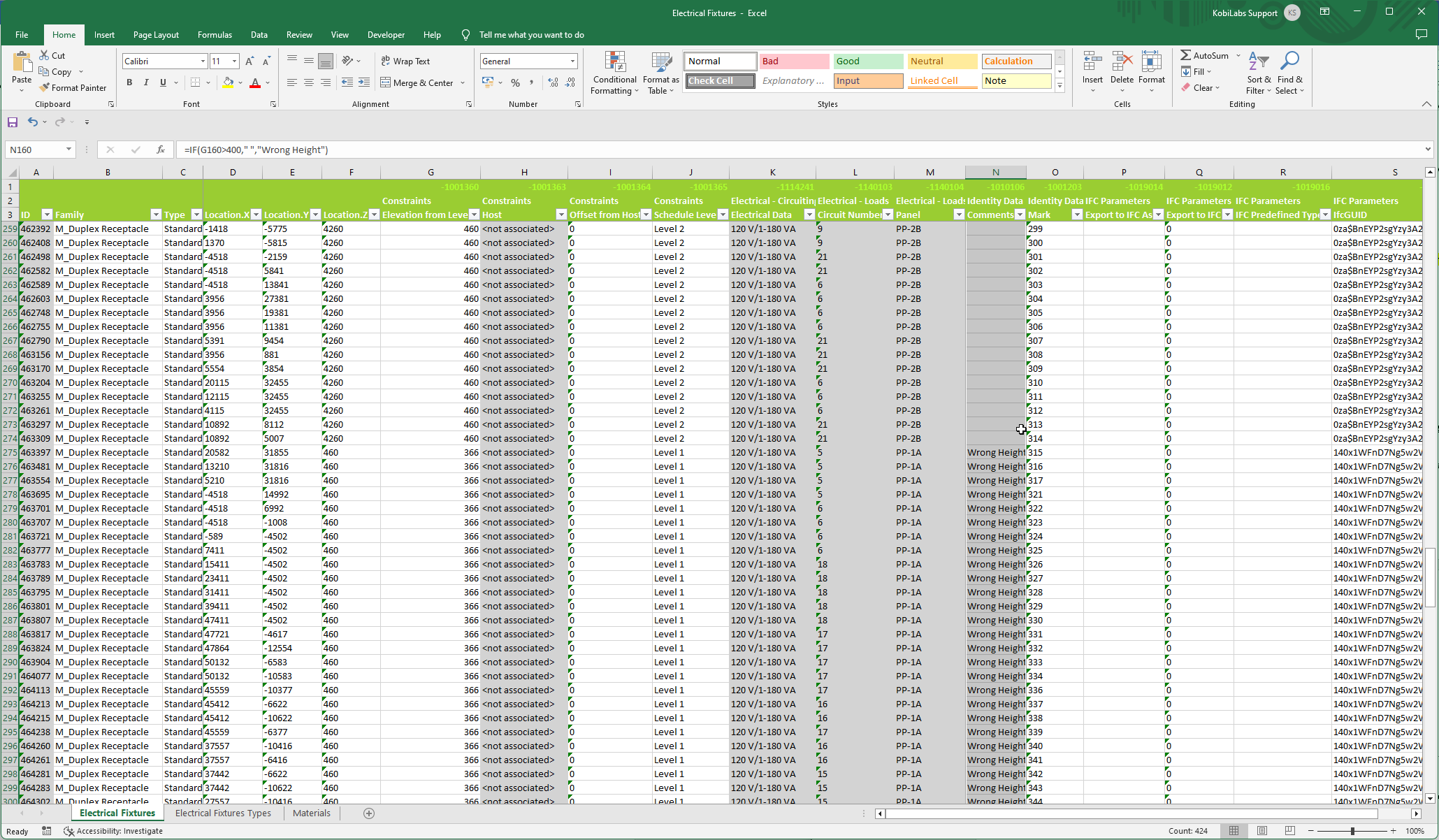 BIM Query to Excel – IF Statement
